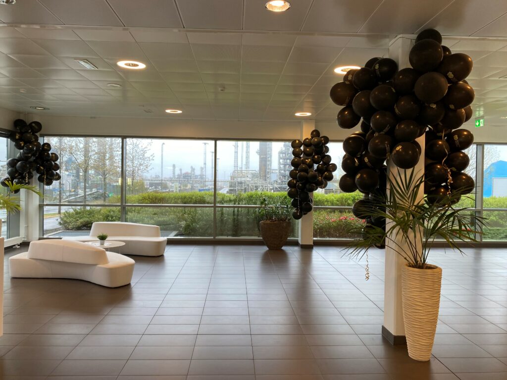 The reception at TCM is decorated for the occasion